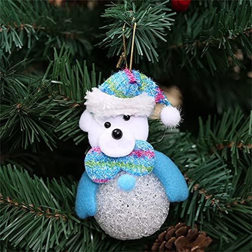 XIANGLIANG Ярък Цветен Коледен Куклен Лампа Мига Снежен човек Кристална Мечка Снежен човек Ева на Светлината