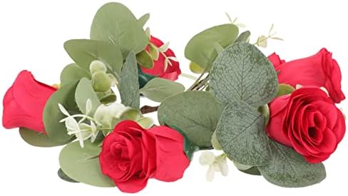 ABOOFAN Розата е Цвете Пръстен За Свещи Венец Цветен Венец За Свещи Коледен Свещник По Оброчни Централно Украса за Зимна Почивка