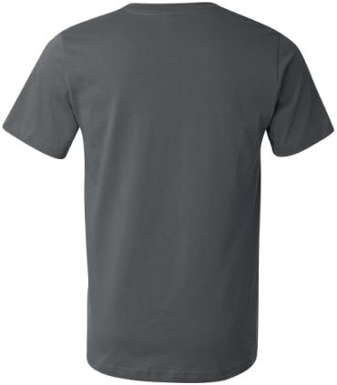 Bella + Парусиновая тениска Унисекс Made in the USA от Фланелка с къс ръкав XS ASPHALT