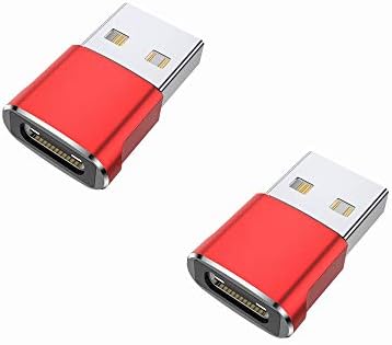 Адаптер Herfair C USB за свързване към USB конектора, комплект от 2 теми, Конвертор на кабелни штекеров тип A за зарядно