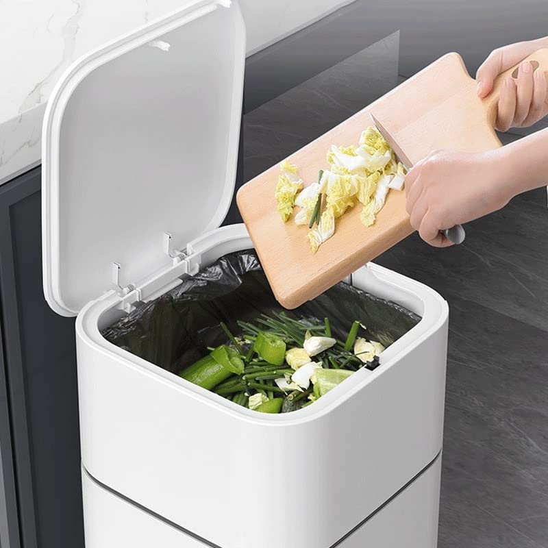 ZHAOLEI Водоустойчив Кофата за боклук за Кухня Автоматична Опаковка кофа за Боклук С Голям Капак на Тоалетната кофа за Боклук за Баня