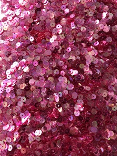 5 мм, Плоски Прозрачни Преливащи се цветове, Ярко Розово, Обемни Чисти пайети (1/4 кг)