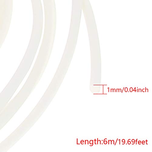 1 бр. Свиване тръба, Бял Електрически проводник Bettomshin 2:1, кабел ≥ 600 и 248 ° F, 6 м x 1 мм (LxDia), Свиване
