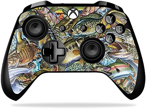 Кожата MightySkins, съвместим с контролера на Microsoft Xbox One X - Екшън-рибка-пъзел | Защитен, здрав и уникален