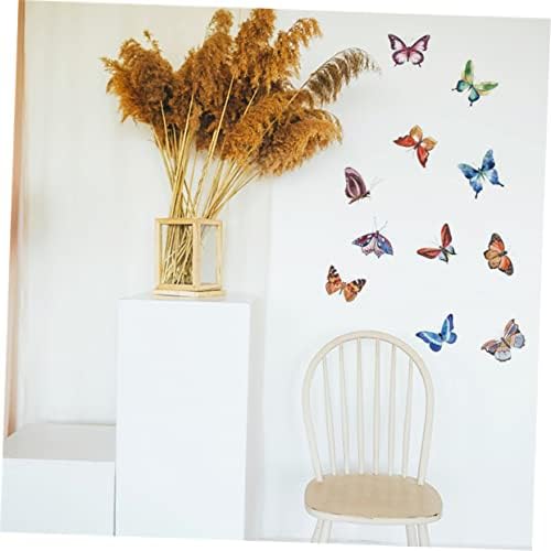 Abaodam 1 комплект Стенни Стикери с пеперуди, Вечерни Стенни Стикери, Декоративни Хартиени Етикети с Пеперуди, Винил и