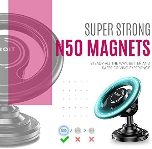 За определяне на TEROIT MagSafe за iPhone - Силен магнитен държач за мобилен телефон с въртяща се на 360 ° за вентилация