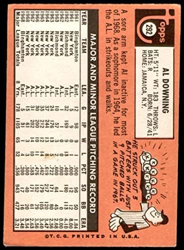 1969 Topps # 292 Ел Даунинг Ню Йорк Янкис (бейзболна картичка) VG Янкис