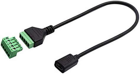zdyCGTime Тип C USB Вита Клеммная актуално кабел от Вид C 2,0 USB куплунга, а към 5-номера за контакт/позиционному гнездовому