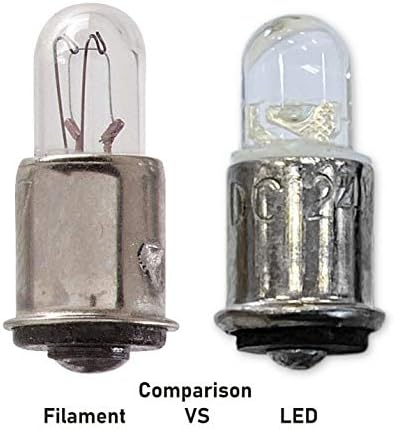 327 Замяна led лампа | 28 Волта постоянен ток | Биполярно контакти | Миниатюрни Фланцово основа | Замества