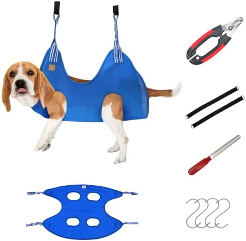 Набор от хамаци за подстригване на кучета LUVANGI, Прашка за котки и кучета от 10 теми за рязане на ноктите, включва подвесную