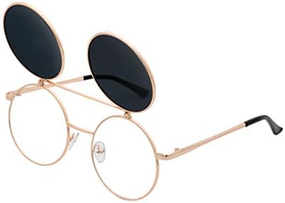 Очила J & L, ретро-кръгли очила с панти капак, слънчеви очила в стил морски пънк