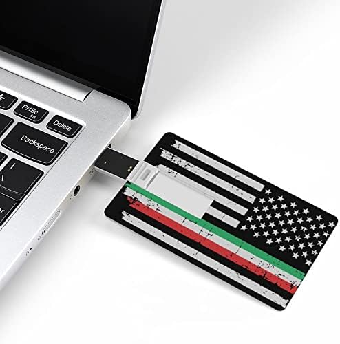 Итальянско-Американски Флаг Тънка Линия Карта USB 2.0 Флаш Памет 32G /64G С Забавен Принтом