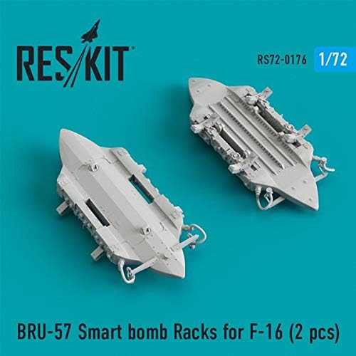 Reskit RS72-0176 - 1/72 BRU-57 Умни бомбодержатели за F-16 (2 бр) Комплект от детайли от смола мащабируема