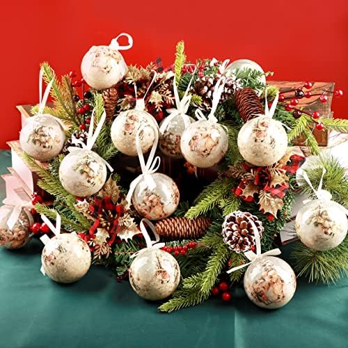 ABXMAS Коледни Топки С Орнаменти, 2,95 инча Окачен Коледна Топка Небьющийся, Кошмарът Преди Коледна Украса