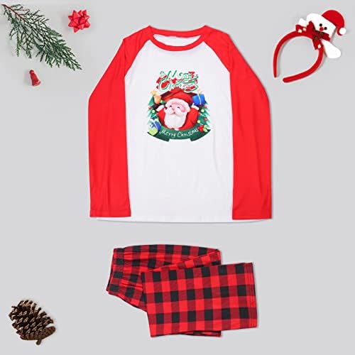 Семеен Пижами DIYAGO Празнична, Коледна, тениски с дълъг ръкав и Панталони, Празничен Забавен Пижамный Комплект нощница