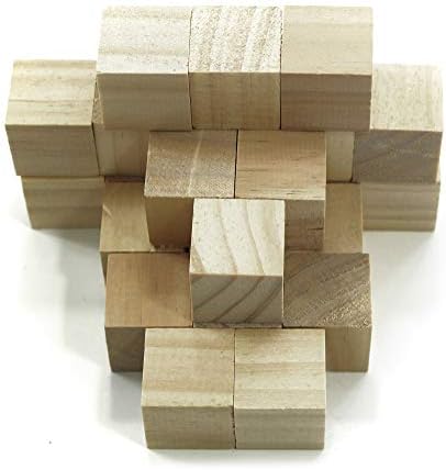 ВСИЧКО в ЕДНО Дървени Кубчета Дървени Квадратни блокове за производството на пъзели САМ Crafts Фотоблоки (1 инч -