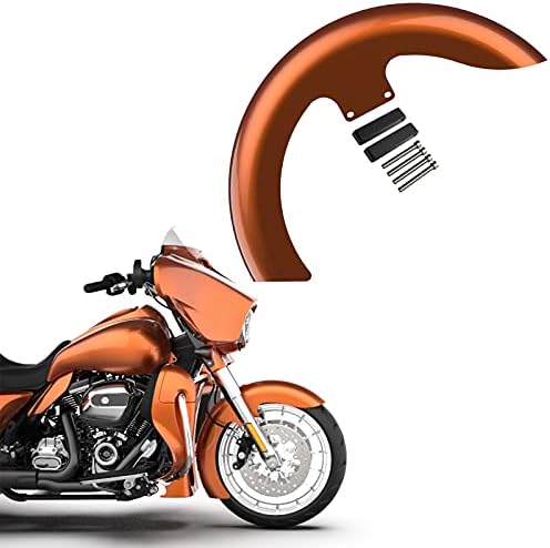 Advan Черно Выжженно-оранжевото 19 Предна Броня, подходящ за 2014 + Harley FLH Touring Road Glide Street Glide