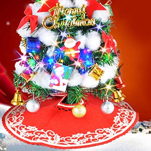 Amosfun 2 бр., Мини-Пола за Коледната Елха, Коледна Украса за вашия Работен Плот на Коледната Парти, Коледна Украса,