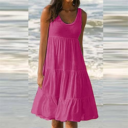 FQZWONG Летни Рокли за Жените 2023 Вечер Случайни Sundresses за Излизане на Светлина, Дамски Модни Елегантната Плажна