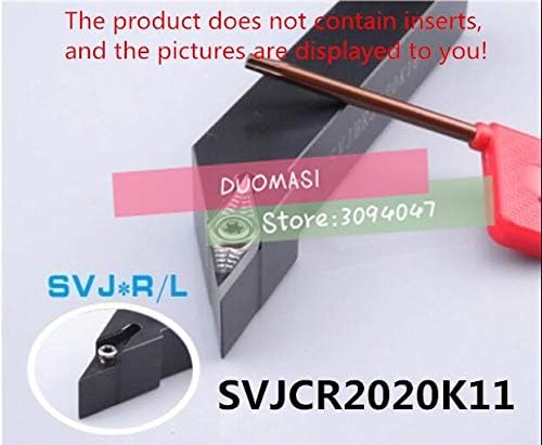 Държачът FINCOS SVJCR2020K11 20*20*125 мм Притежателя на струг инструмент с ЦПУ, Външни инструменти за струговане