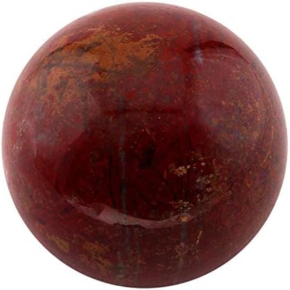 Кристална топка Рейки Arve | Пречистване на аурата | Духовно Изцеление | Балансиране на Чакрите | фън шуй | / Ч и диаметър от 40 мм до 45 мм (Червен яспис)