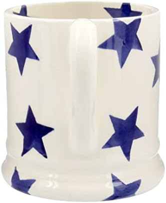 Ема Бриджуотър Керамична Чаша за Ръчно изработени Blue Star Подарък на Полпинты за кафе и чай