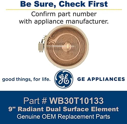 GE WB30T10133 Истински OEM 9Сияещ елемент с двойна повърхност за електрически печки GE