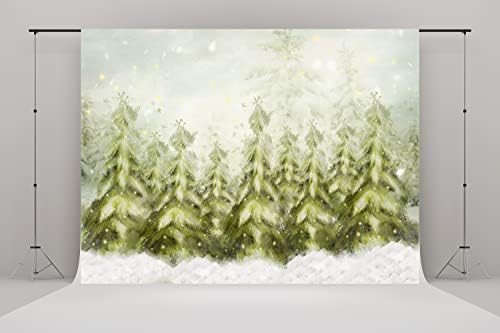 20x10ft Коледно Дърво фонове Коледна Страна на Чудесата Фон Снежинка Сцена за Фотосесия Подпори за Деца от Новородено Подпори