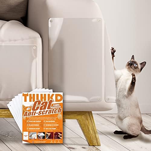 THLHKD Стъргало за котки, 12ШТ Прозрачна Лепкава Лента За Предпазване на Мебелите От Котешки Драскотини, Една