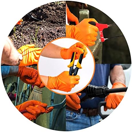 Оранжеви промишлени ръкавици с логото на -Диамантена шарка 7,5 на хиляда, за тежки условия на работа, автомобили, работа,