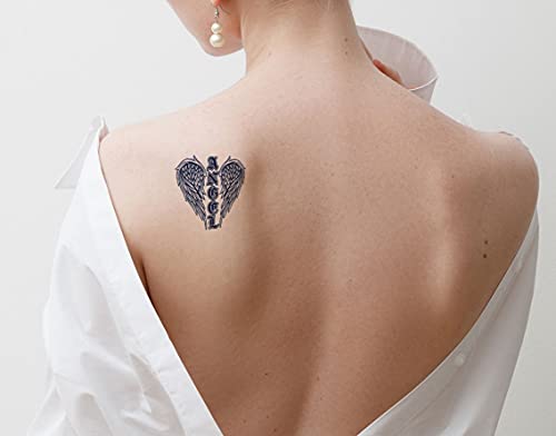 Устойчиви 1-2 седмици Временни мастило за татуировки White Design Juice Полупостоянные за възрастни Жени Абстрактен черно-бял Ангел тъмно-син цвят, който изглежда като Исти