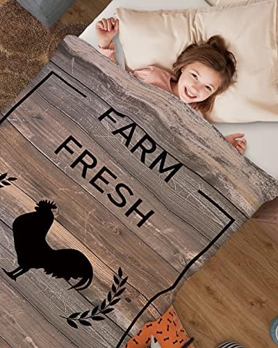 Детско одеяло - 30 x 40 - Имаме кокоши Яйца, Дървени Супер Меки Бебешки Одеала за момчета и Момичета | Одеало за приемане