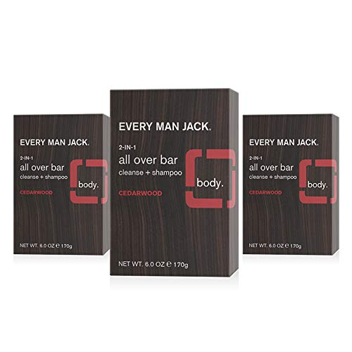 Набор от дезодоранти Every Man Jack Men ' s All Over Bar + за мъже - почиства всички видове кожа и се бори с неприятните миризми благодарение на естествени съставки и аромат на кедъ