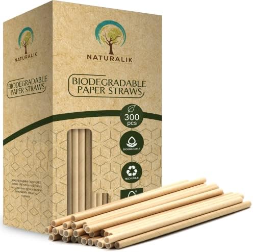 Naturalik 300/1000-Опаковка особено трайни кафяви хартиени соломинок, биоразградими - Висококачествени екологично