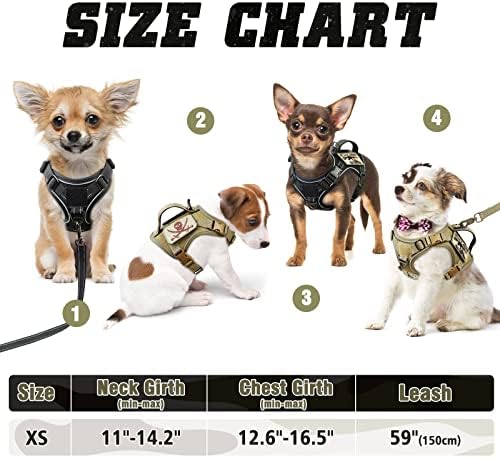 Тактическа шлейка за кучета SALFSE Малка, Военен Жилетка за малки кученца K9, Шлейка и каишка За тренировки