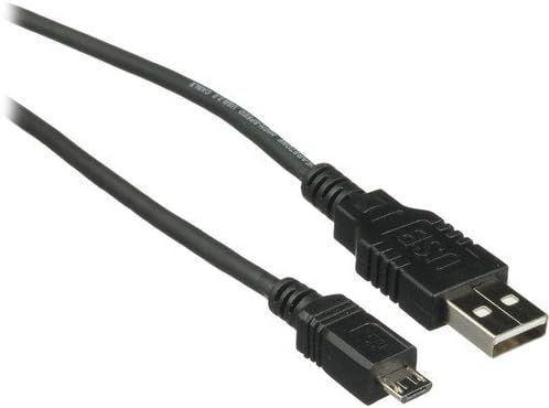 Кабел Pearstone USB 2.0 Type A, за да се свържете към конектора Micro Type B (черен) - 6' (1,8 м)