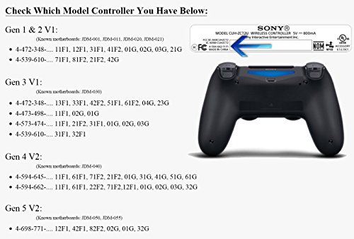 ModFreakz® Набор от бутони Dpad Share Chrome Gold контролера На PS4 Генерал 1,2 V1