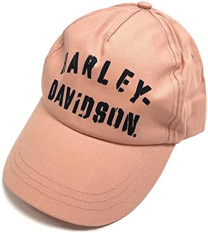 Регулируема бейзболна шапка от кепър лента през за малки момичета на Harley-Davidson за деца - Прашни-розов