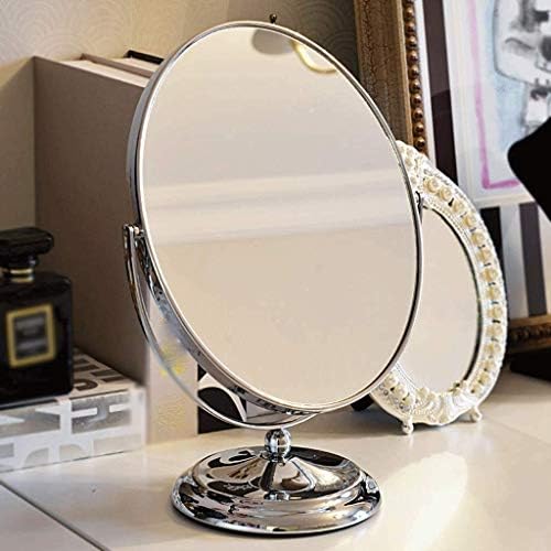 Десктоп Огледало за грим LLRYN - Тоалетен огледало с Хромирани Плот, Двустранно Управляемият, Височина на огледало