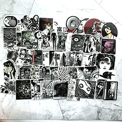 Етикети Tomie 56 бр., Японската Vinyl Стикер с Комиксами на ужасите Джунджи Ито, Водоустойчив Набор страховити етикети.,