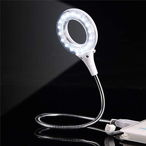 Yoidesu 1,5 W Преносима USB led лампа с пълно въртене на 360 ° с 18 бр. бели led светлини, свободно сгибающимися и