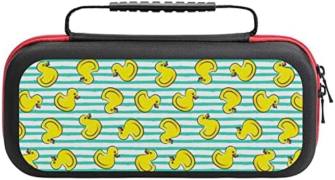 Честит Жълти Патици Калъф за Носене Switch Lite Преносима Чанта за Съхранение на Аксесоари и Игри