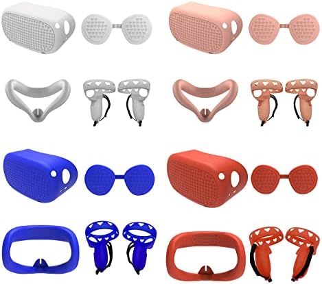 Капачка за улавяне на контролера с дръжка VR Face Cover Защитен ръкав Силикон Комплект Накладки за лице е Съвместим с Quest