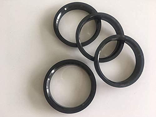 NB-AERO 4 бр. Черни полиуглеродные пръстени от 74,1 mm (колелце) до 66,56 мм (Ступица) | Централно пръстен Hubcentric