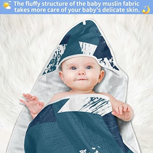 Бебешка хавлиена Кърпа с качулка vvfelixl, Впитывающее Кърпа за Деца с Абстрактна Шарка във формата на Звезда,