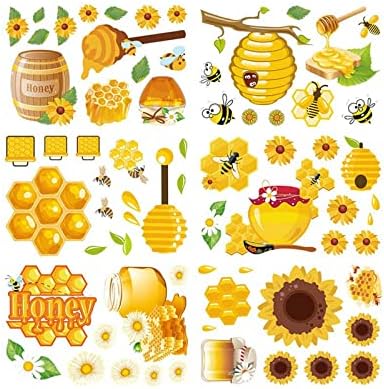 Стикери за лаптоп Сладки Пчелите, Които събират Цветя, Електростатичен Етикети, Двустранни Стикери, Декорации