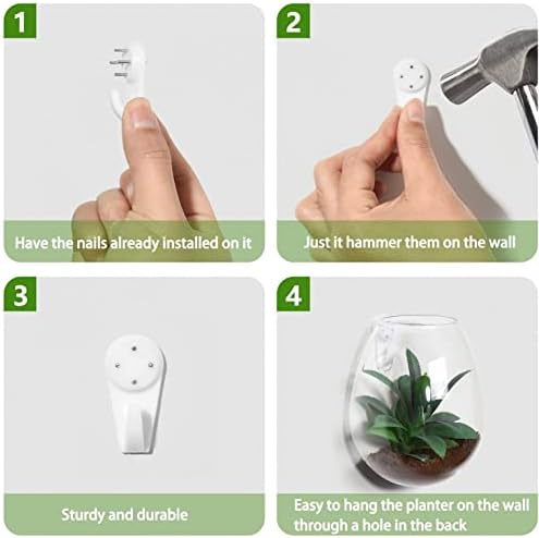 5 Опаковки Стенни Висящи Саксии, Стъклени съдове За растения Контейнери за водни растения Стъклени Саксии Стенни