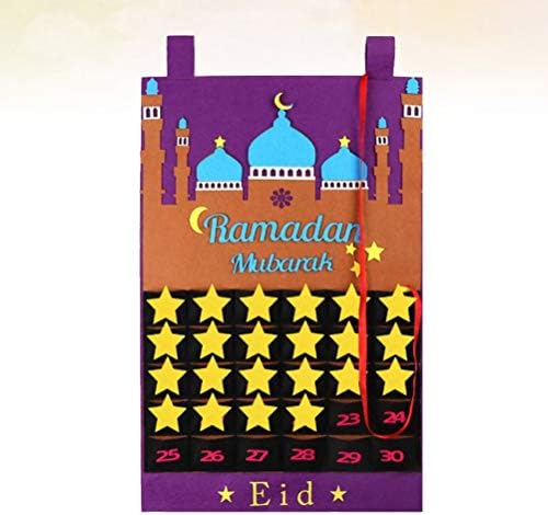 Начало Декор Творчески Календар за Обратно Броене Мода Eid Окачен Календар Декор за парти Eid Подарък (Лилаво) Сватбен Декор