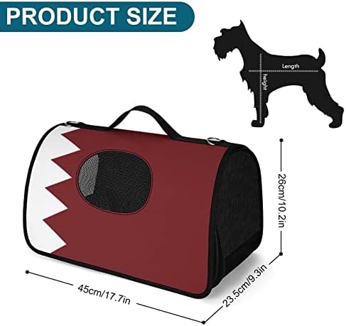 Катар носеща флаг Домашни любимци puppy малък преносим чанта за пътуване на открито спортно ходене на пазар