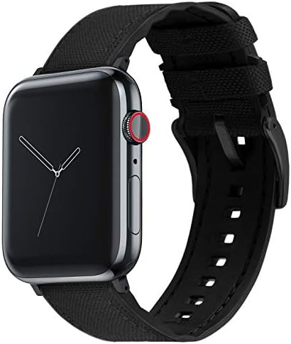 Хибридни каишки за часовници от плат BARTON Cordura и силикон с вградени быстроразъемными кутия пролетта пръчки - Съвместим с всички модели от серията Apple Watch 8, 7, 6, 5, 4, 3, 2,1,